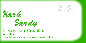 mark sardy business card
